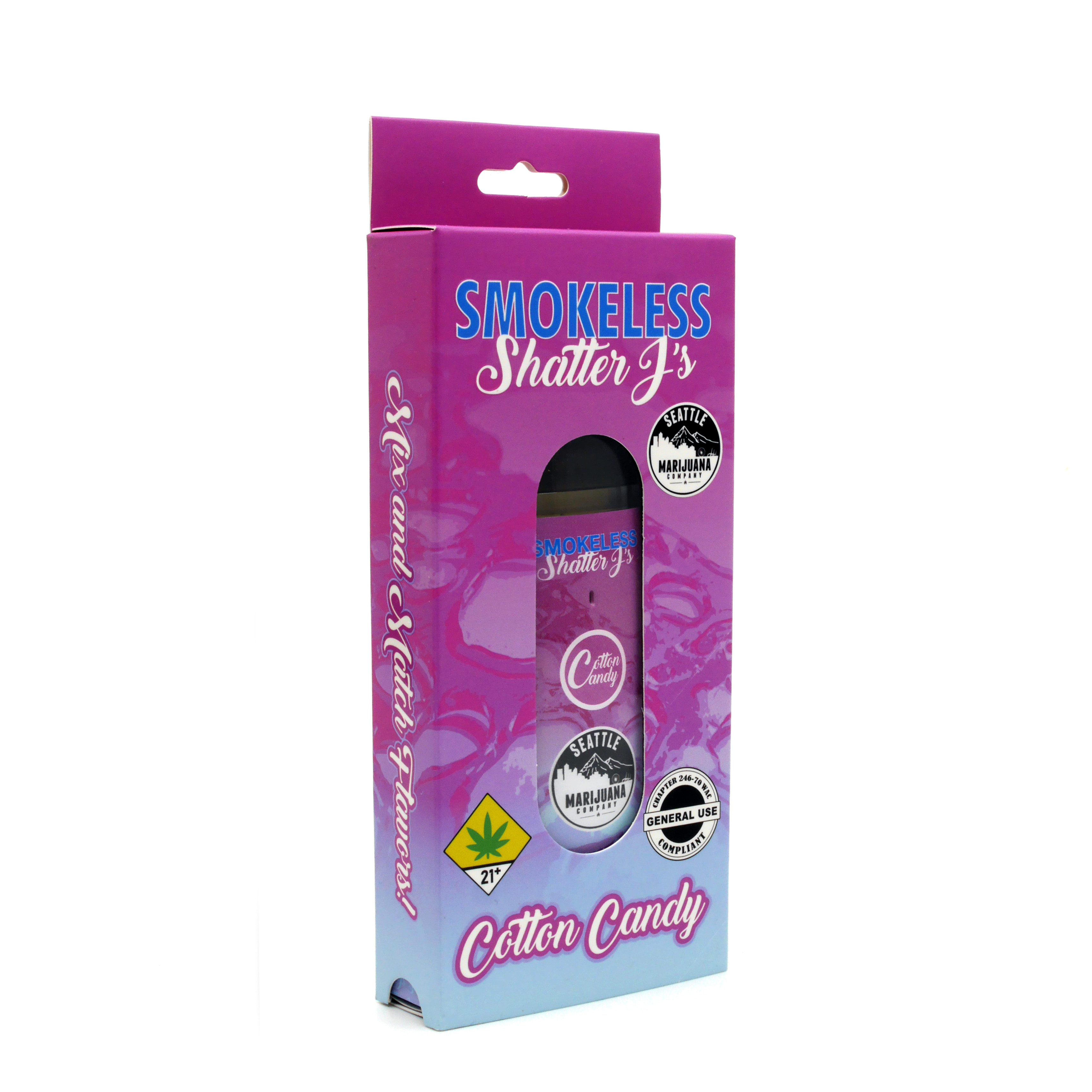 Photograph of product: Cotton Candy Shatter J's Disposable | 1g (DOH)