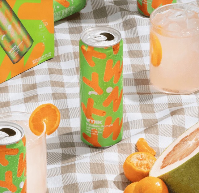 Photograph of product: Beverage | WYNK | Mandarin Pomelo Seltzer | Single