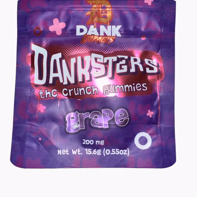 Photograph of product: Dank Extracts - 200mg Nerd Gummies - Grape