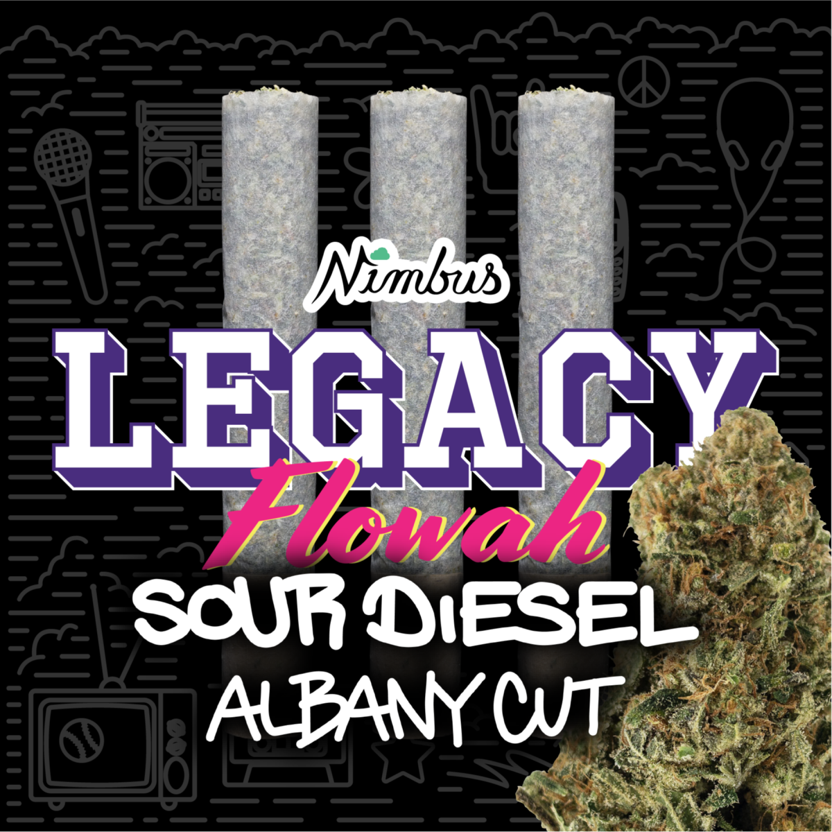 Photograph of product: Sour Diesel 0.5g Pre-Roll | 3pk - Nimbus