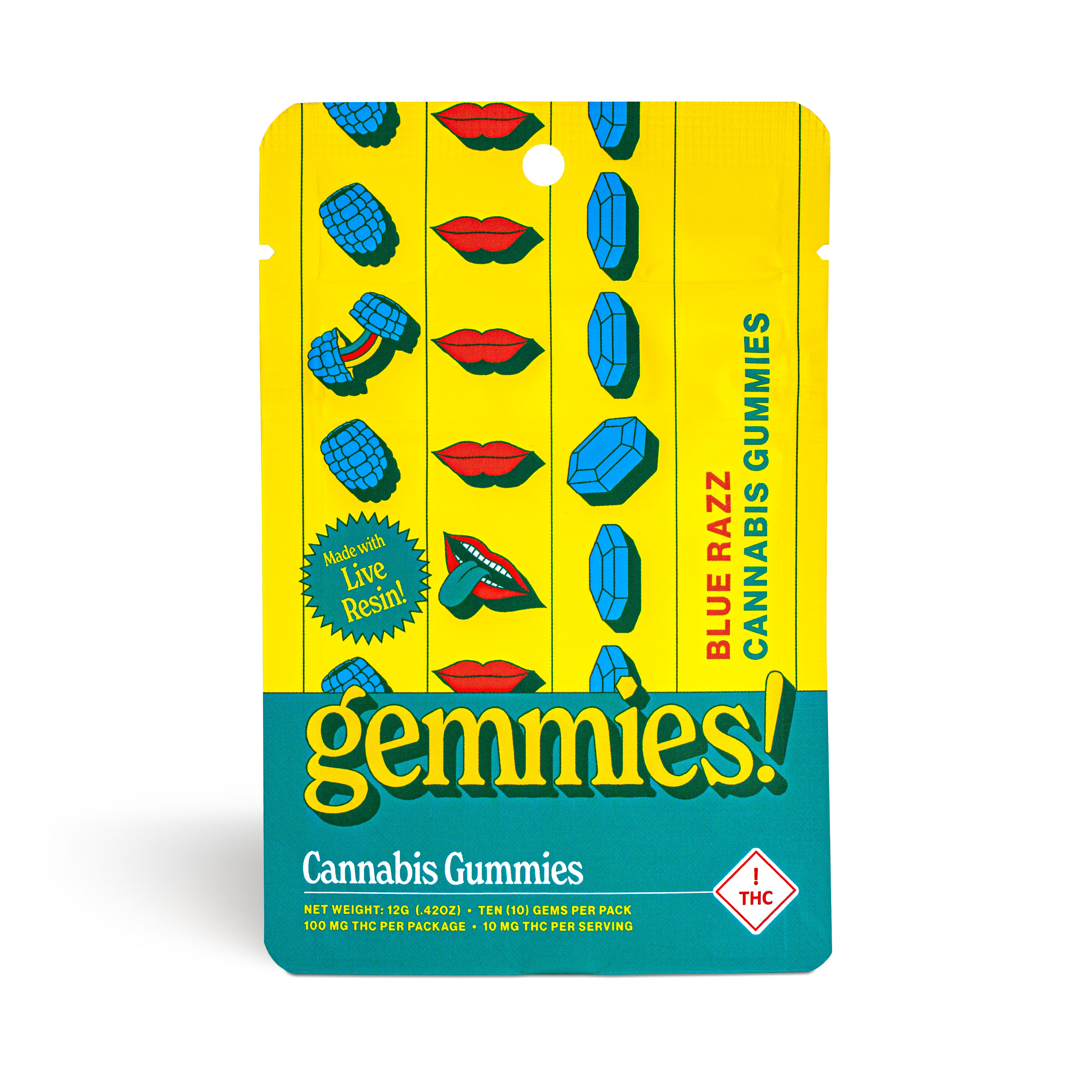 Photograph of product: Blue Razz Gemmies - 100mg