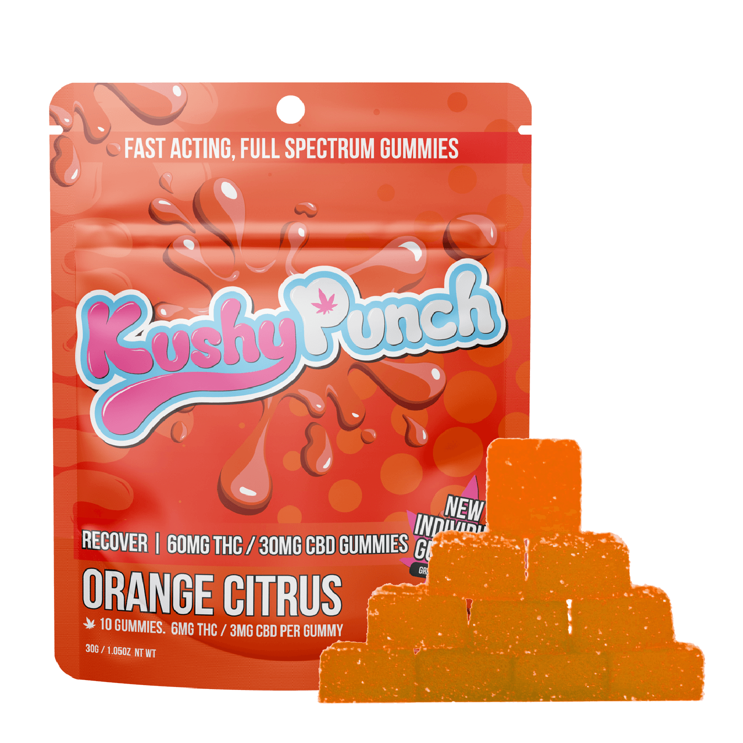 Photograph of product: Orange Citrus 2:1 Hybrid | Gummies [10pk x 7mg]
