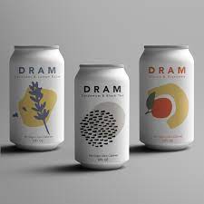 Photograph of product: DRAM Holy Basil & Lemon Adaptogenic Sparkling Water
