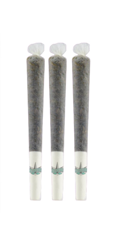 Photograph of product: CHERRY GELATO MOONROCK INFUSED PREROLLS - 3 PACK - 1.5G
