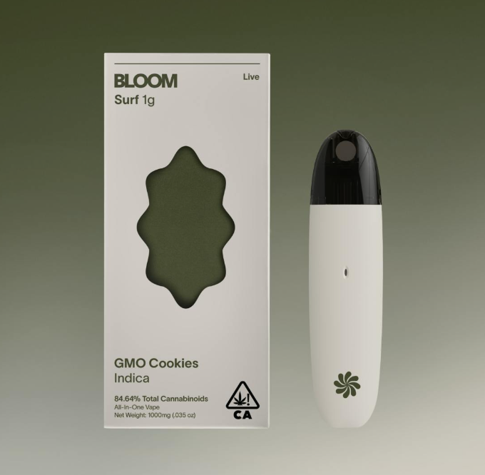 Photograph of product: Bloom Live Surf   Gmos Cookie Disposable 1 G
