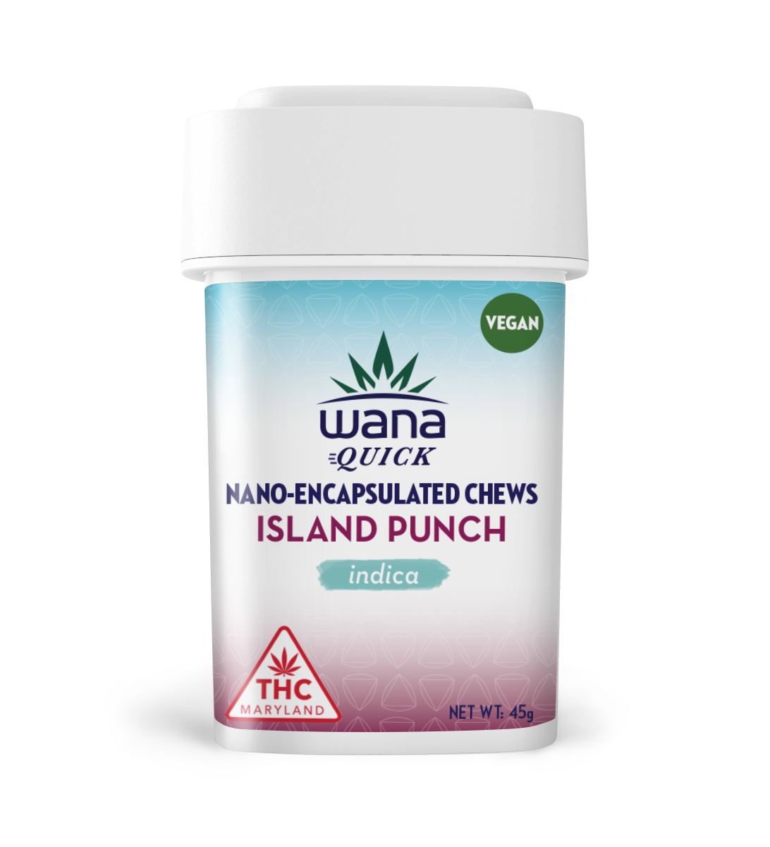 Photograph of product: Wana Quick Island Punch Indica THC Chews | 10mg (10ct)