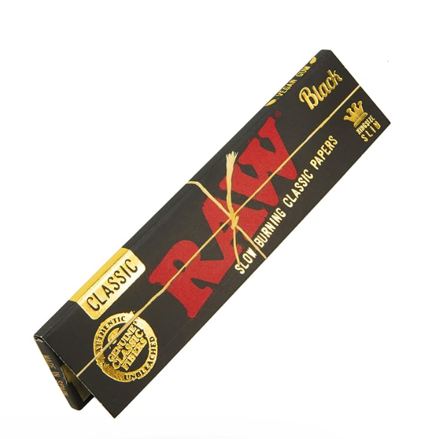 Photograph of product: Raw Black - 1 1/4" Rolling Papers