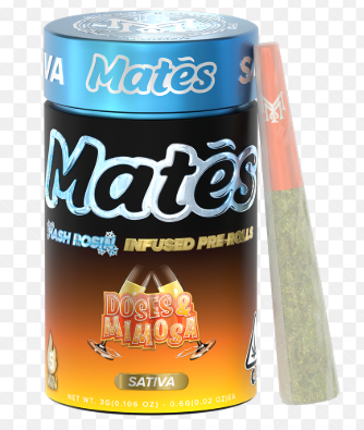 Photograph of product: DOSES & MIMOSA .6G 5PK ROSIN INFUSED PREROLLS