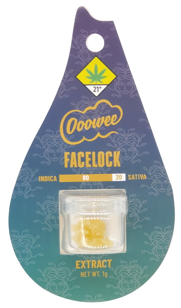 Photograph of product: Ooowee CON Facelock Hydrocarbon Extract 1g