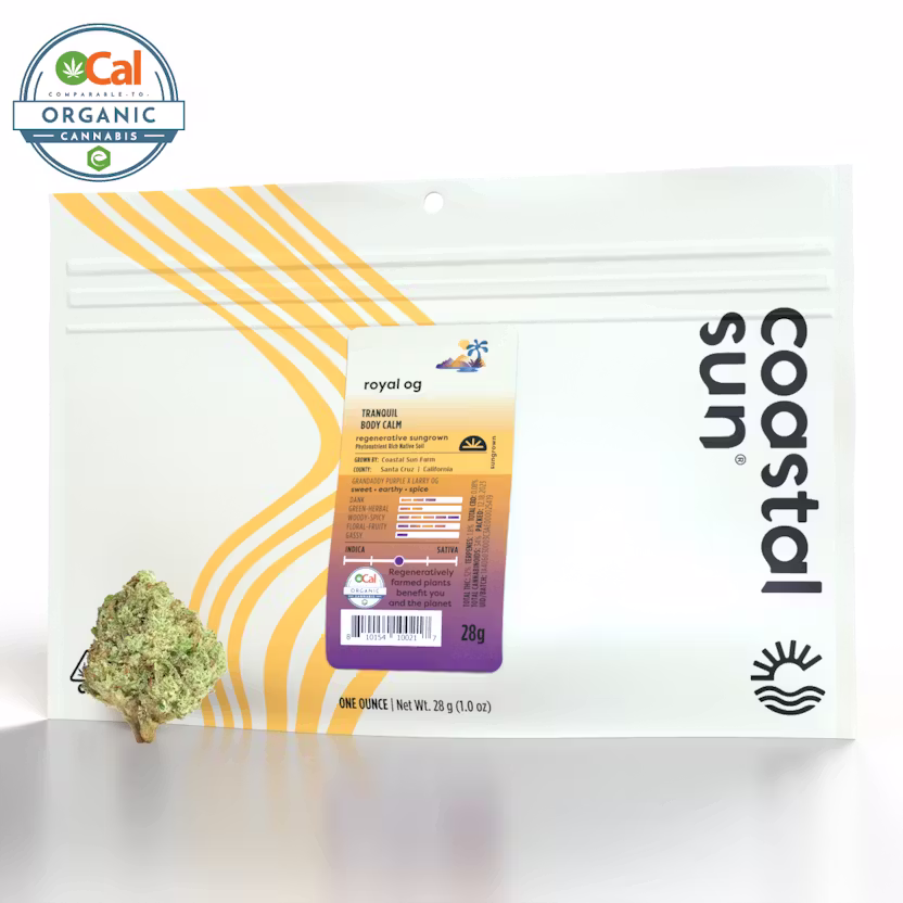 Photograph of product: Coastal Sun Sungrown 28g Ounce - Royal OG (H)