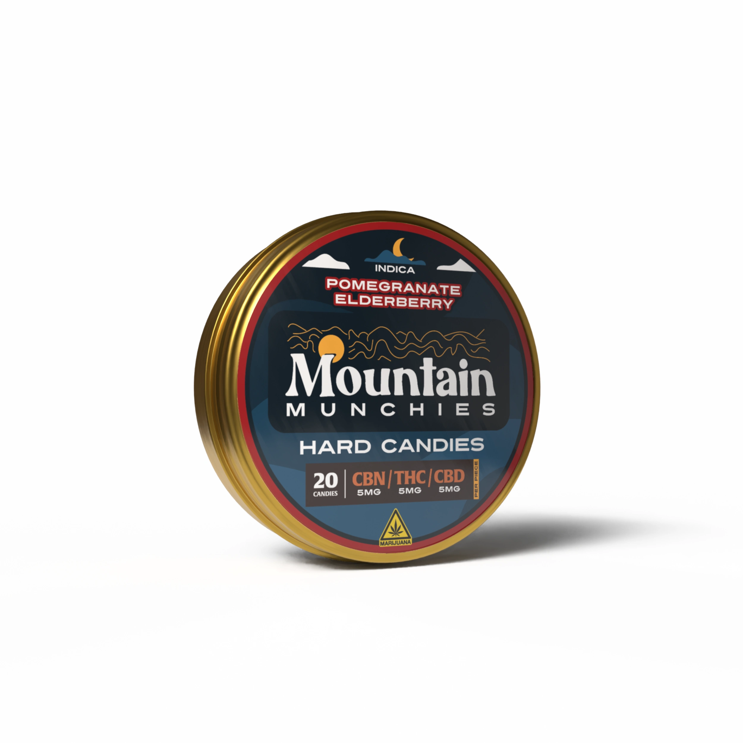 Photograph of product: Mountain Munchies Hard Candies (1:1:1 Pomegranate Elderberry CBNML)