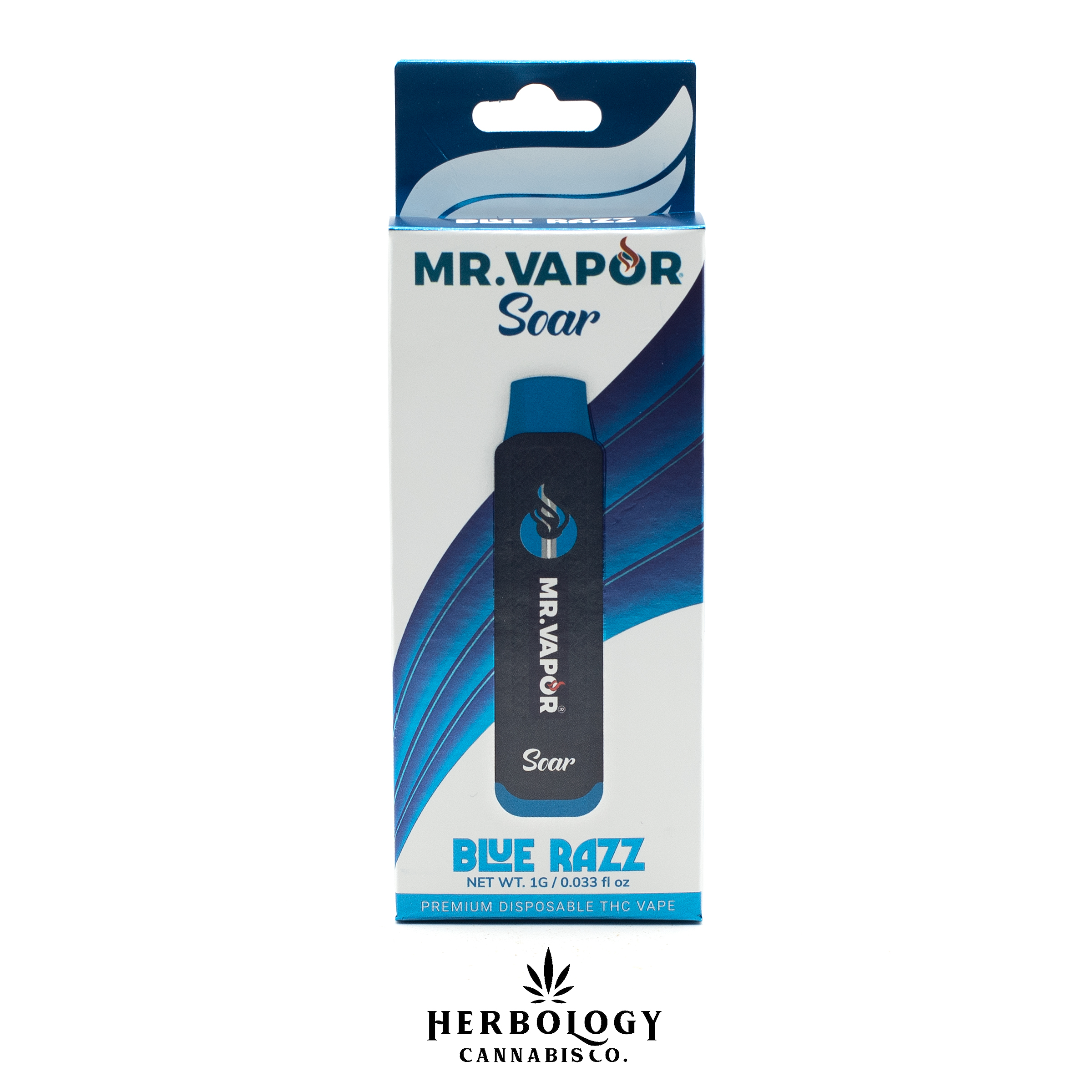 Photograph of product: Mr. Vapor Soar | Disposable Vape | Blue Razz | 1g