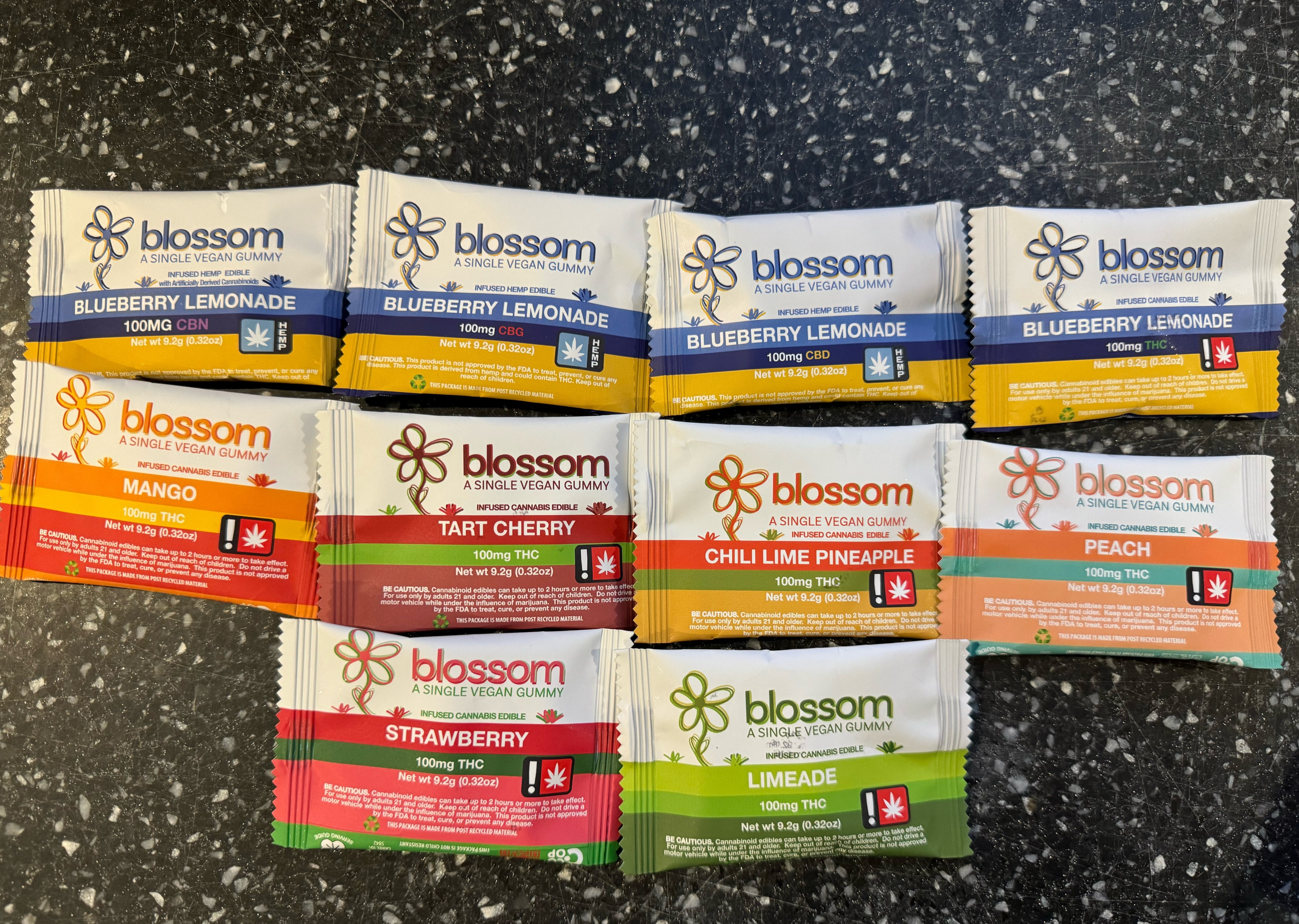 Photograph of product: Blueberry Lemonade 100mg CBG Gummy (Blossom)