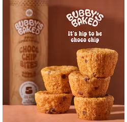 Photograph of product: Bubby's Baked Choco Chip Bites (10mg/50mg) (Bubby's Baked)