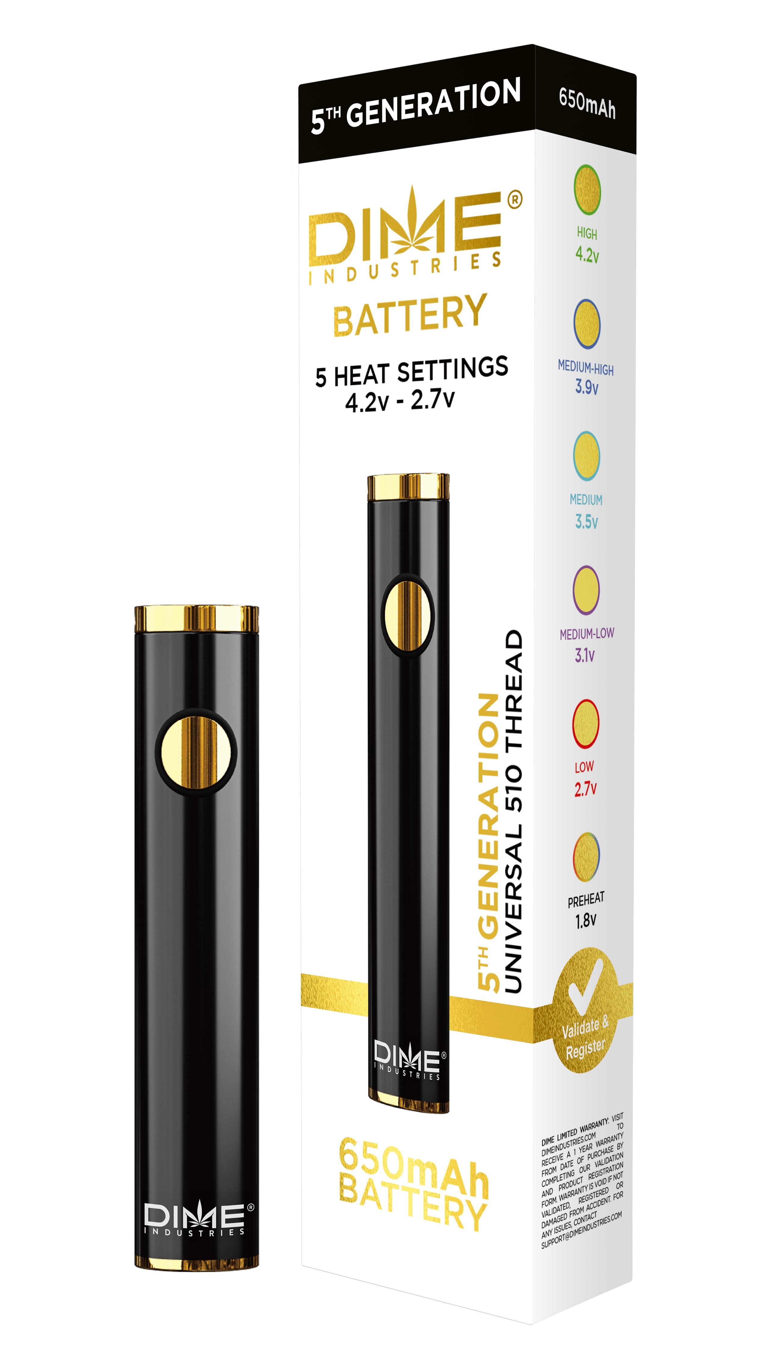 Photograph of product: Black Battery V5 Dime