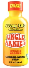 Photograph of product: Uncle Arnies | Sunrise Orange Syrup | 200mg TH-oui : 150mg Caffeine