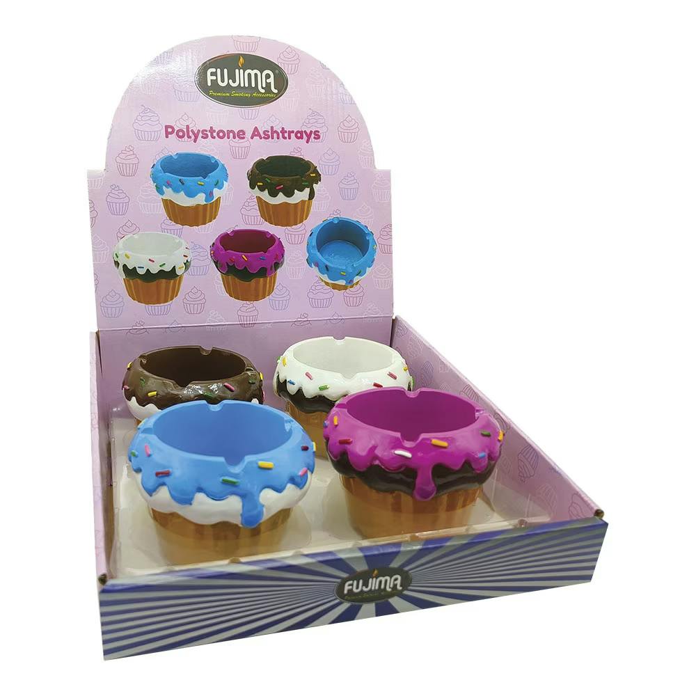 Photograph of product: Fujima Cupcake Polystone Ashtray - Assorted Designs