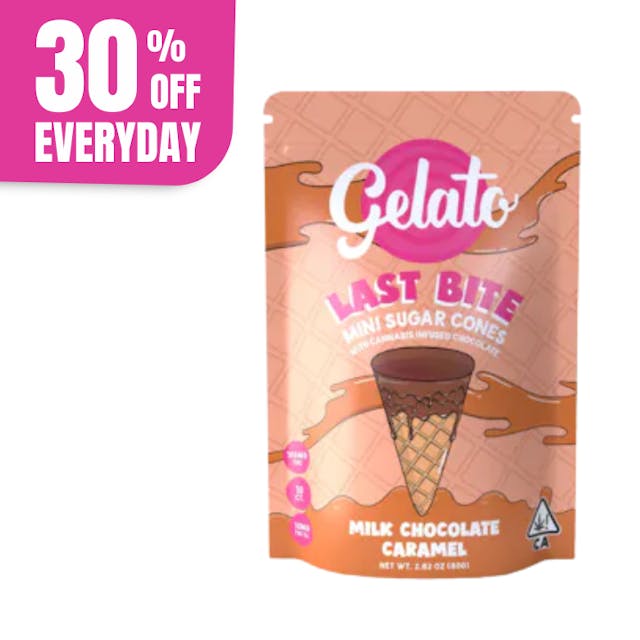 Photograph of product: Gelato Last Bite Mini Sugar Cones | Milk Chocolate Caramel - 