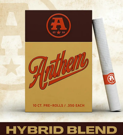 Photograph of product: Anthem - Hybrid Blend 3.5g 10pk Pre-Rolls