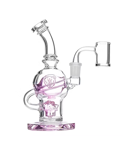 Photograph of product: Bear Quartz | Sphere Box Dab Rig | Pink