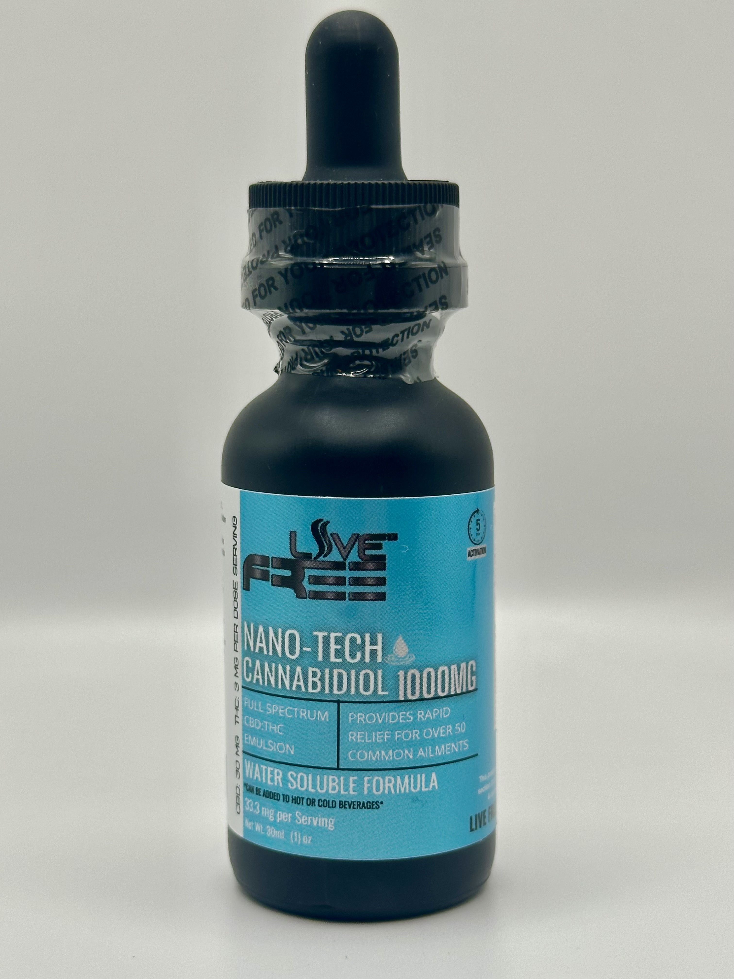 Photograph of product: Live Free- Nano Water Soluble- Full Spec