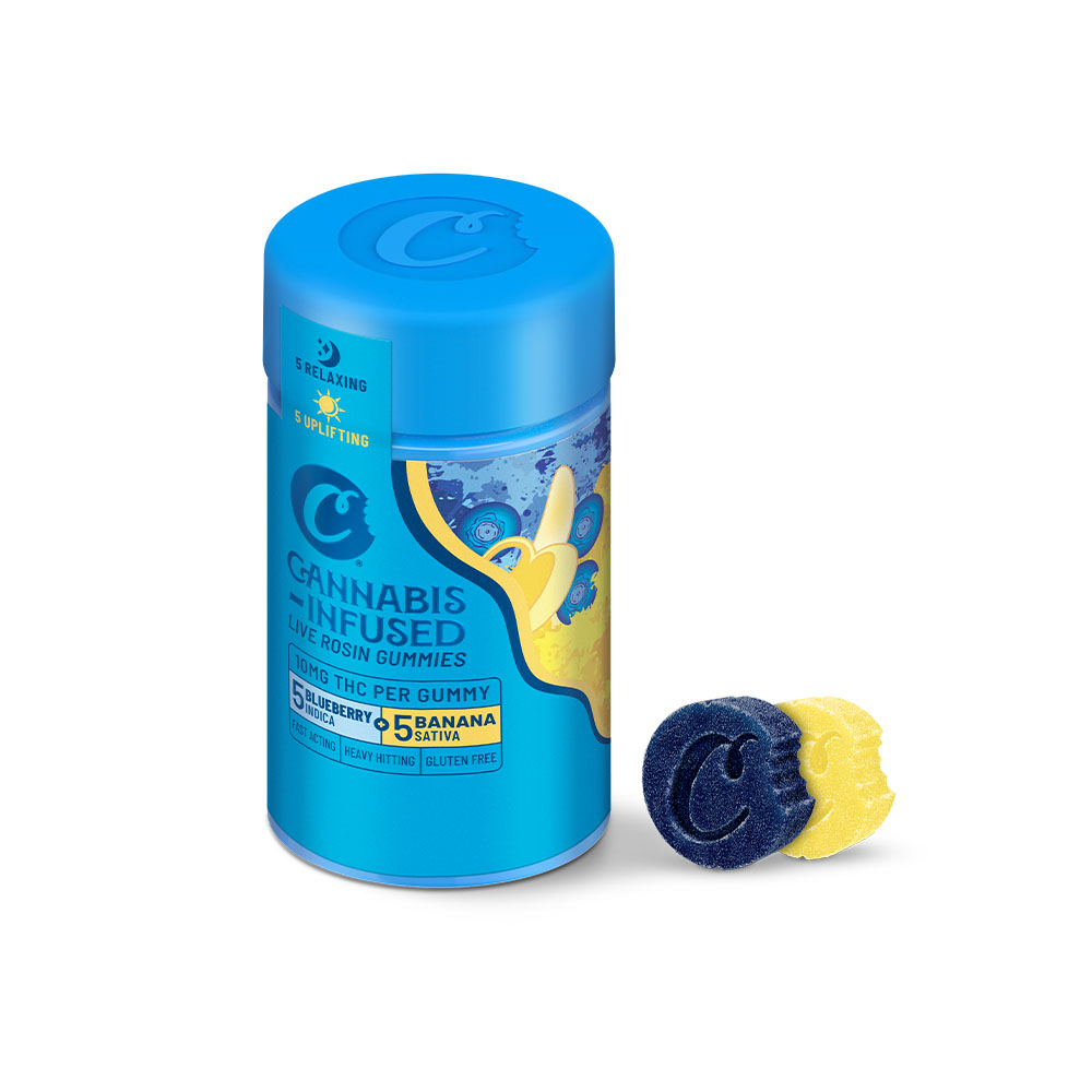Photograph of product: Cookies - Blueberry & Banana - Gummy - 10ct - 100mg