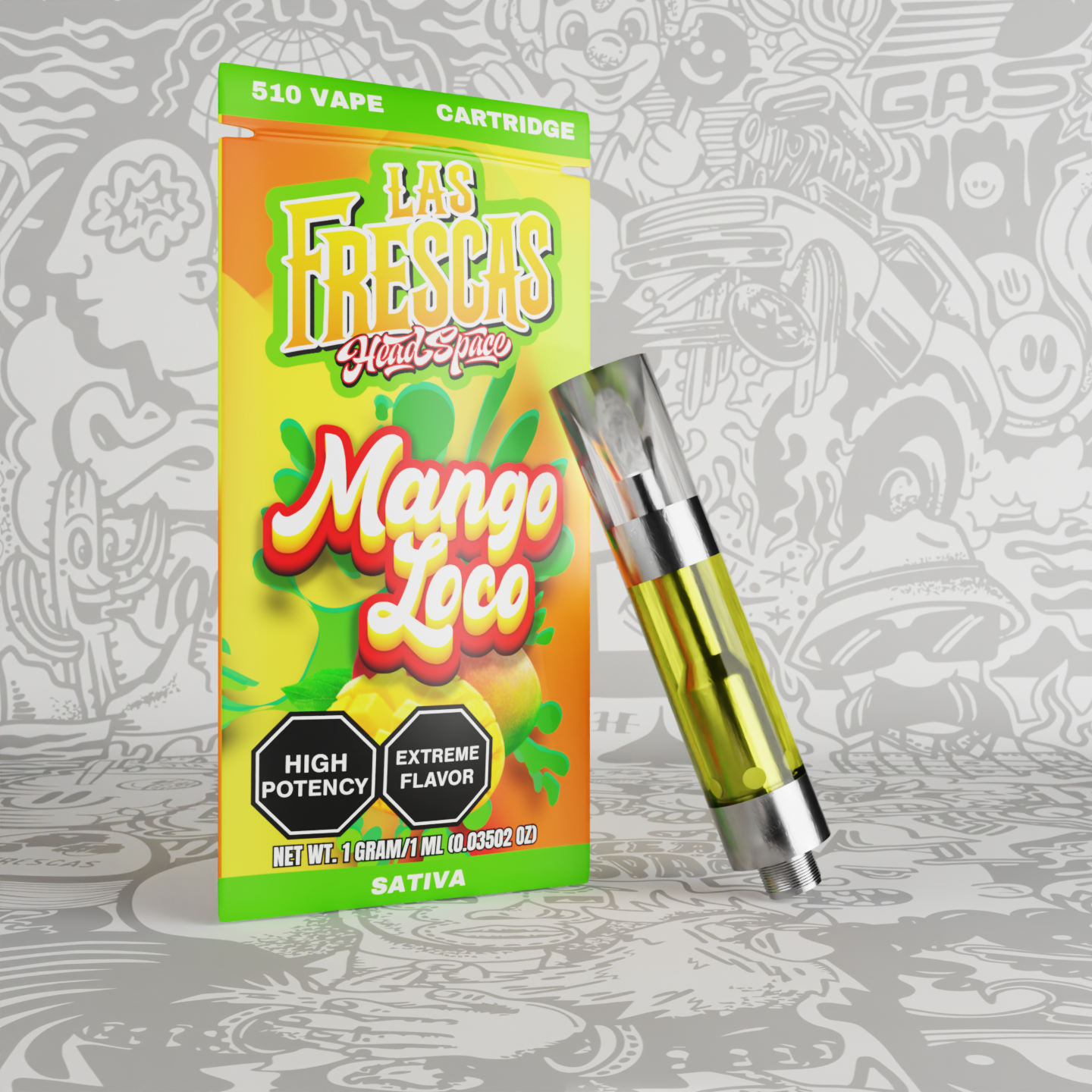 Photograph of product: Head Space | Mango Loco Oui'd Cartridge | 1g