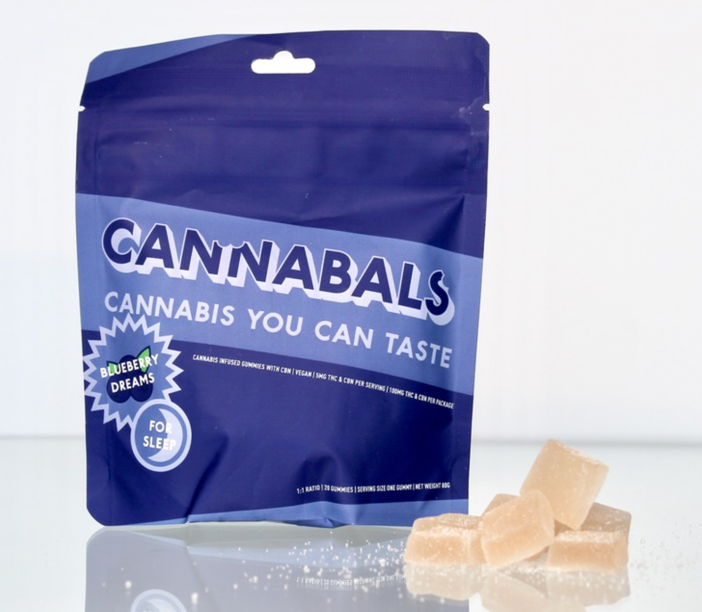Photograph of product: Cannabals | Blueberry Dreams | 100mg | 20ct