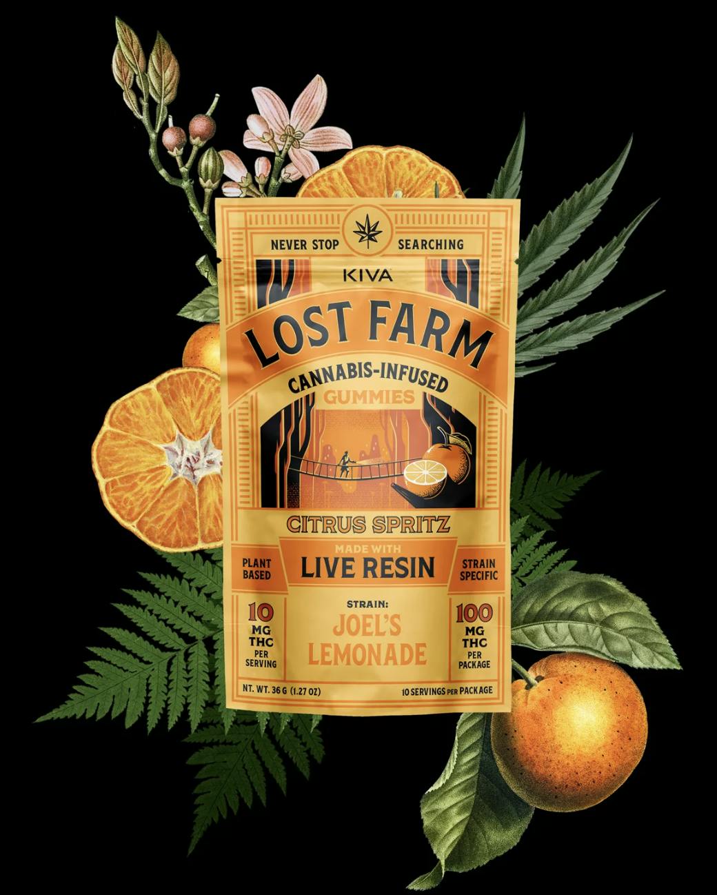 Photograph of product: Lost Farms - Live Resin Infused Gummies - Strawberry Lemonade - 10pk - 100mg