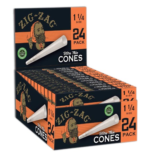 Photograph of product: Zig Zag Ultra Thin Cones 1 1/4" 24pk - 