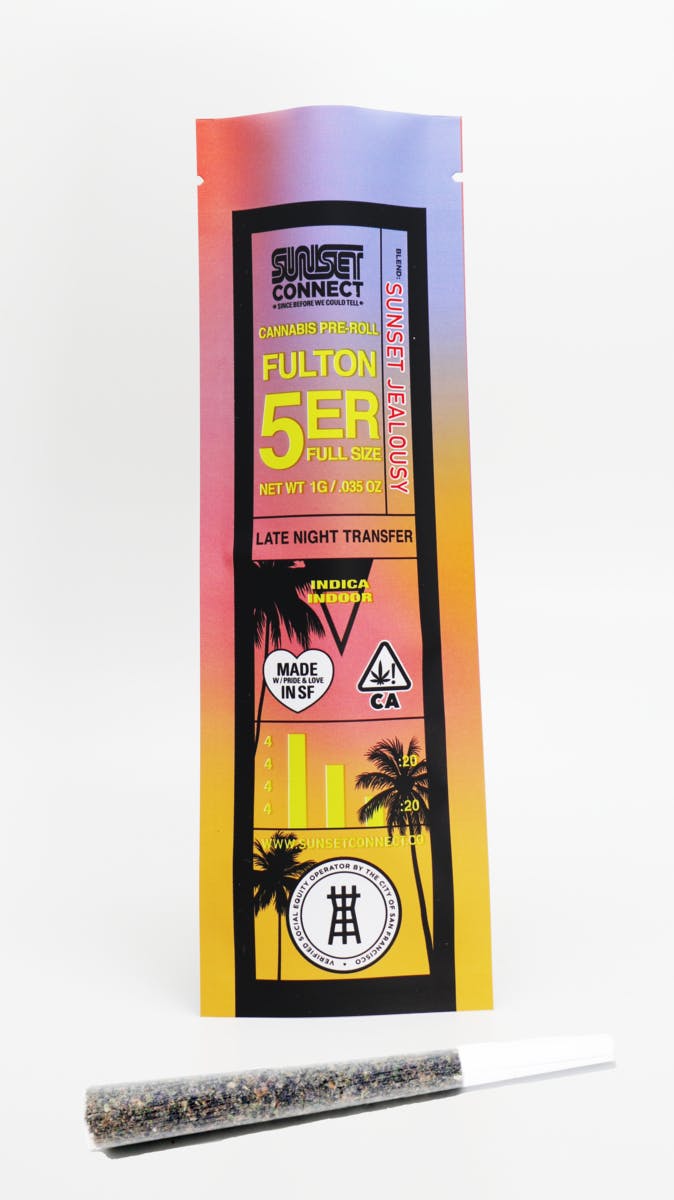 Photograph of product: Sunset Connect - Fulton 5'er - Sunset Jealousy Oui'd - - Preroll