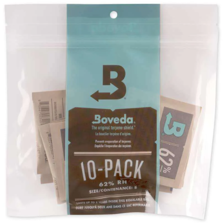 Photograph of product: Boveda | 62% | Size 8 | 10 Pack