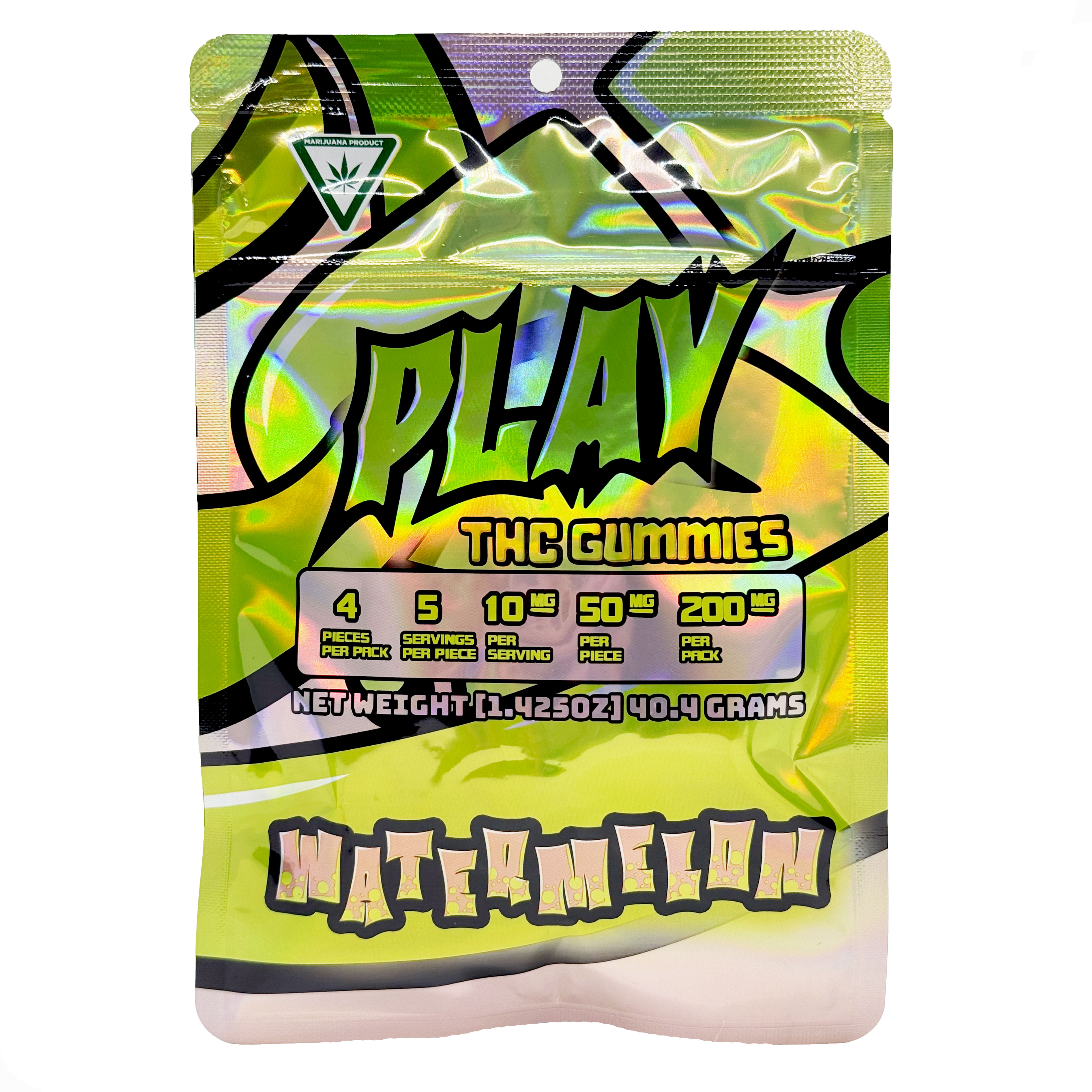 Photograph of product: Play Watermelon Gummies 200mg Rec