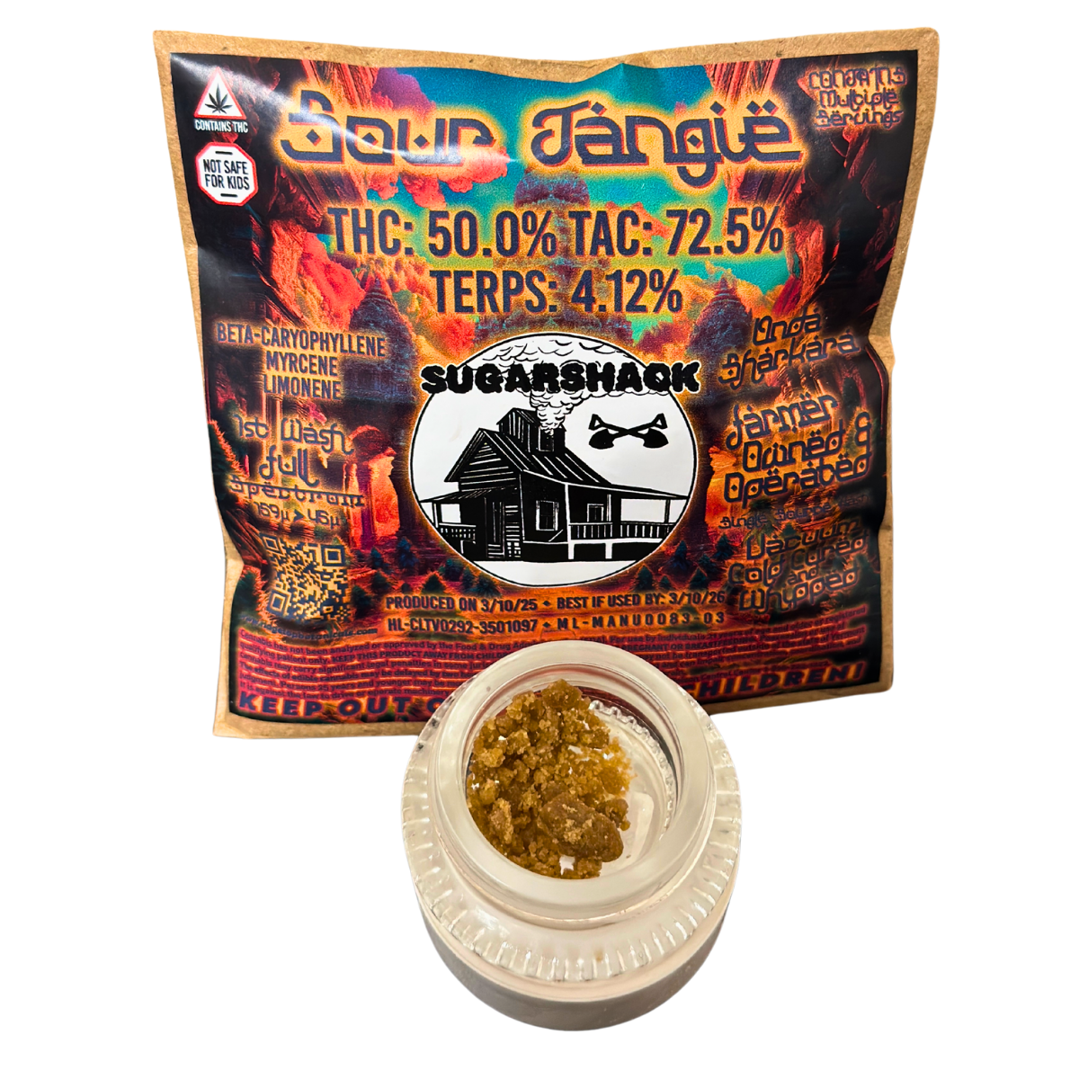 Photograph of product: Sour Tangie | Cold Cured au chocolat
