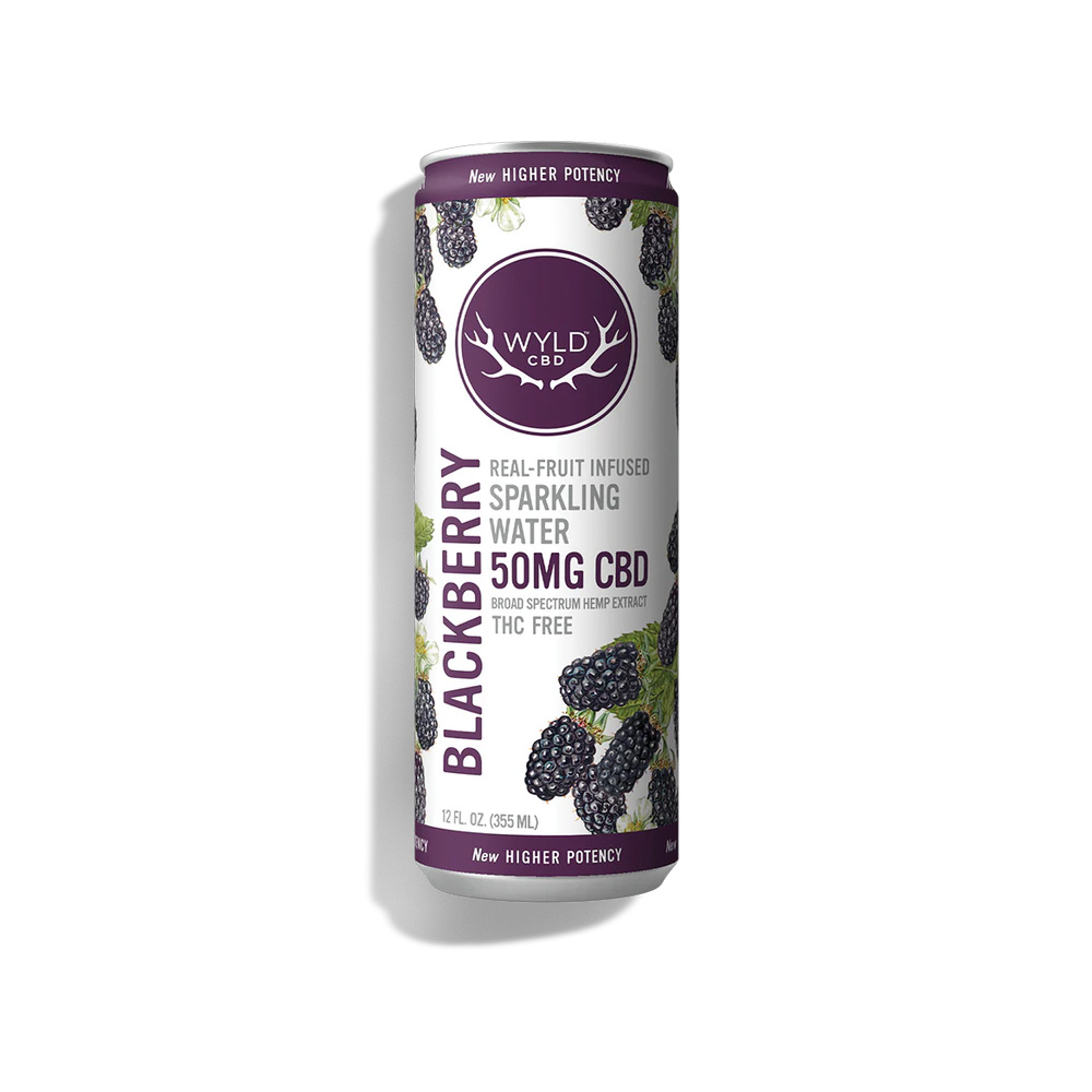 Photograph of product: WYLD | CBD | Blackberry CBD Water (CBD 50 mg) | 12 fl oz