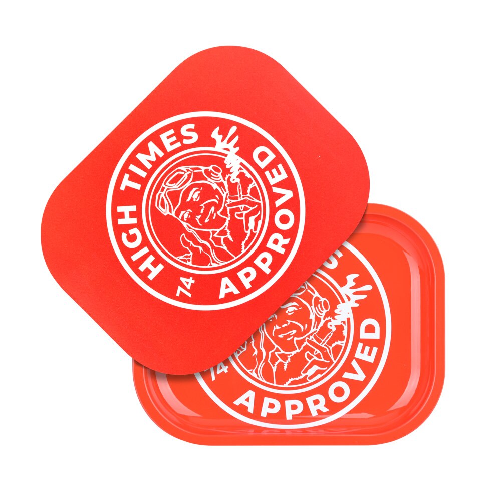 Photograph of product: High Times x Pulsar Mini Metal Rolling Tray w/ Lid | Approved | 7" x 5.5"