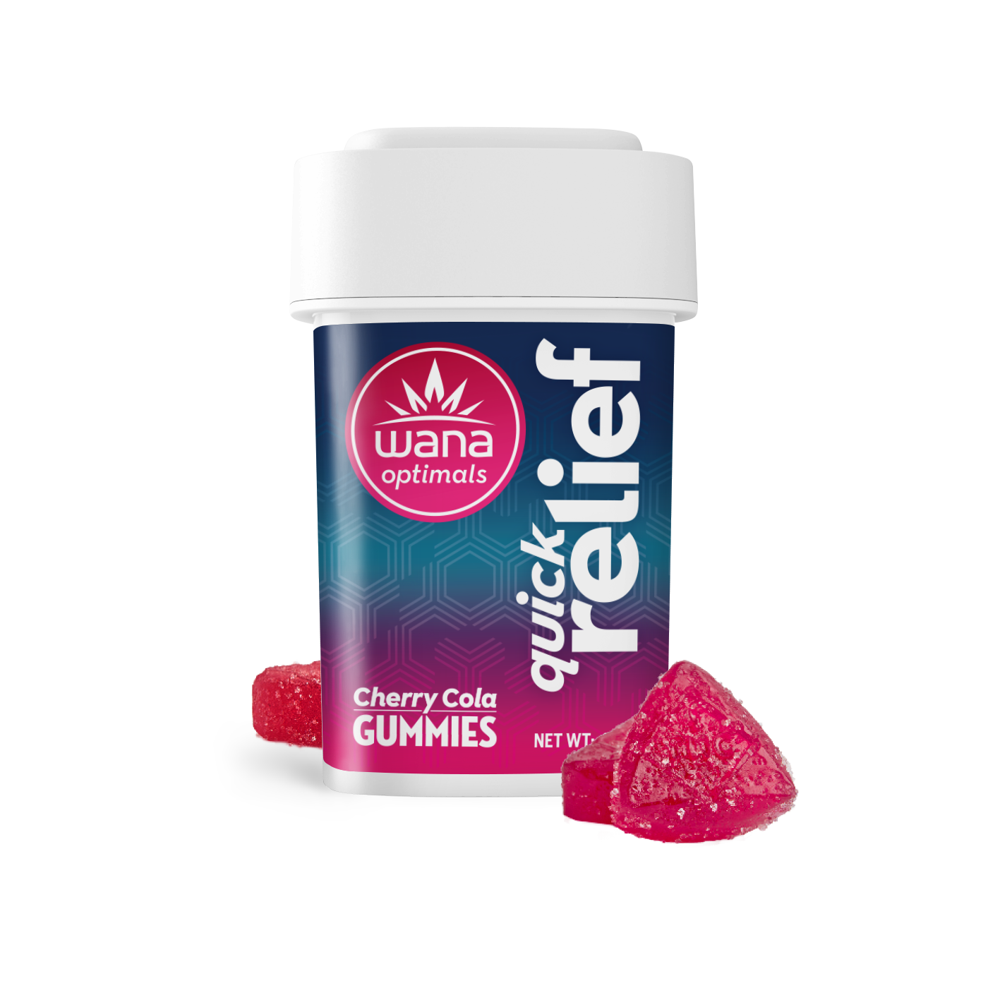 Photograph of product: Wana - 50mg Optimals Quick Relief Gummies - Cherry Cola (THC:CBG:CBC)