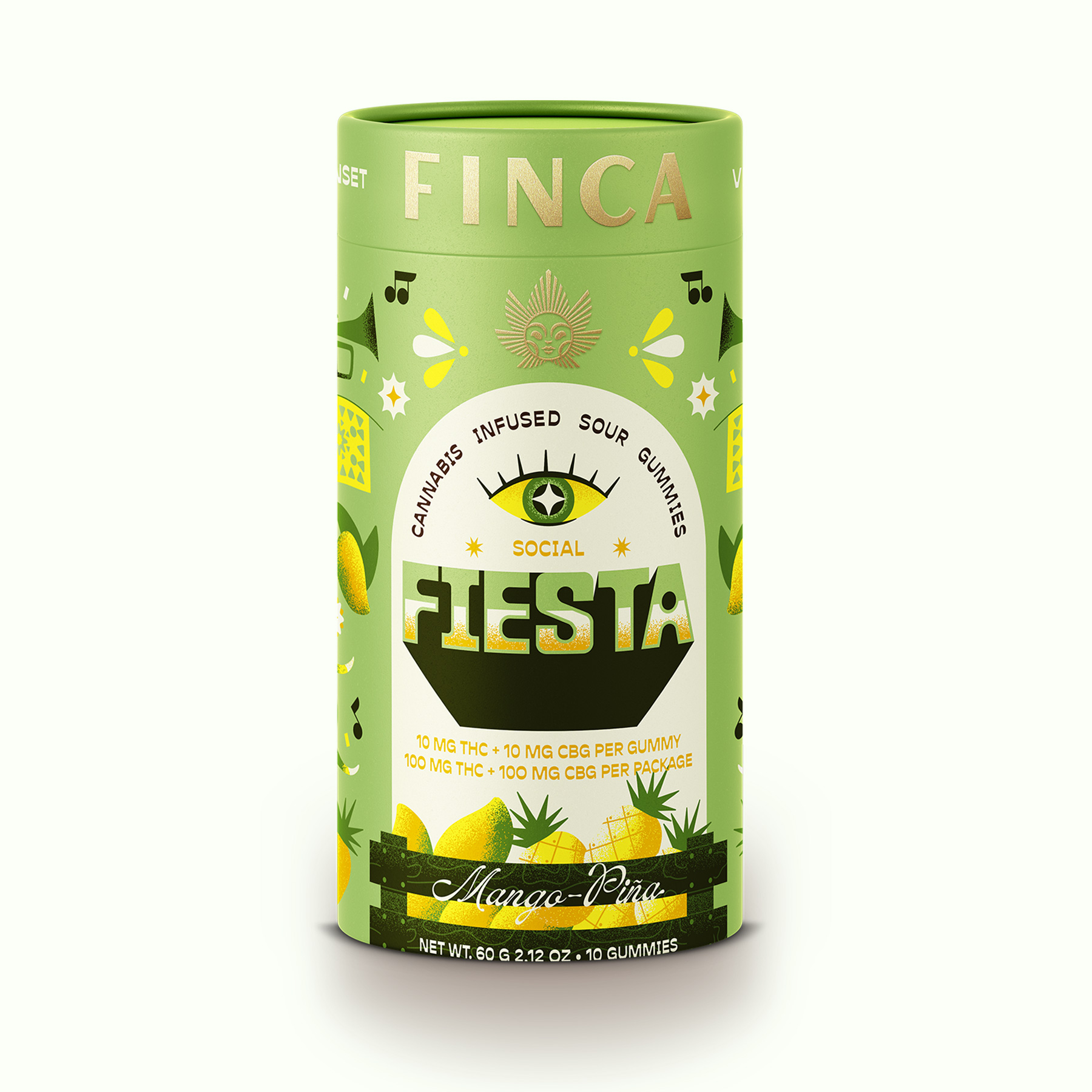 Photograph of Product: Fast-Acting Gummies 100mg - Fiesta Mango Pina [Social]