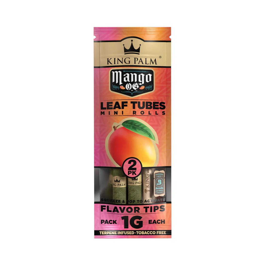 Photograph of product: King Palm Mango OG Mini Rolls 2pk
