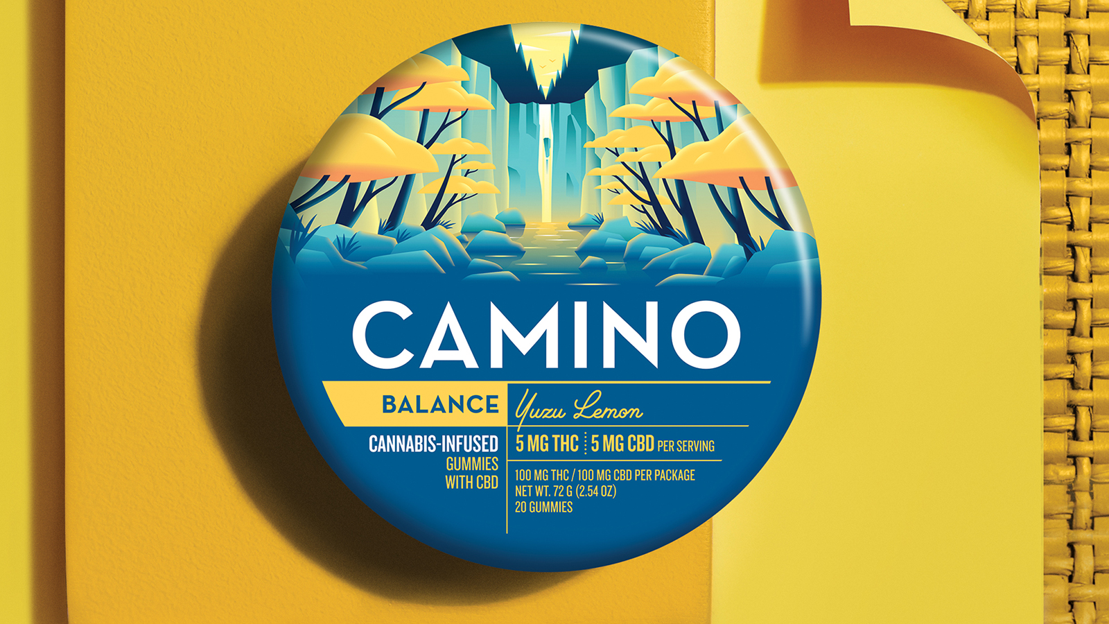 Photograph of product: Edible Gummies | Camino | Yuzu Lemon - 20pk | 100MG