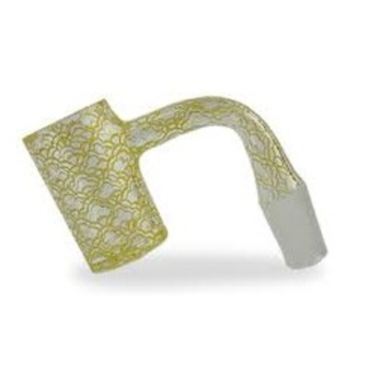 Photograph of product: Banger - Lemon Drop Etched Quartz Banger 14mm Male