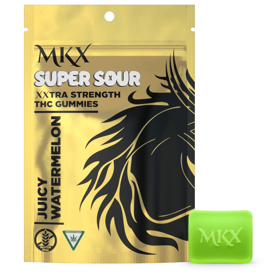 Photograph of product: MKX Sour Juicy Watermelon Gummies 200mg Rec