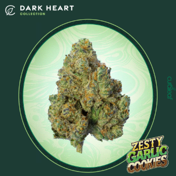 Photograph of product: Dark Heart Collection Whole Flower Zesty Garlic Kookyz (I) 00965 TC 33.969% (AU) - 3.5g