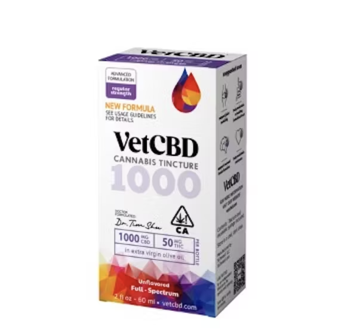 Photograph of product: VETCBD Regular Strength 1000mg 2oz 60ml Tincture - Vet CBD