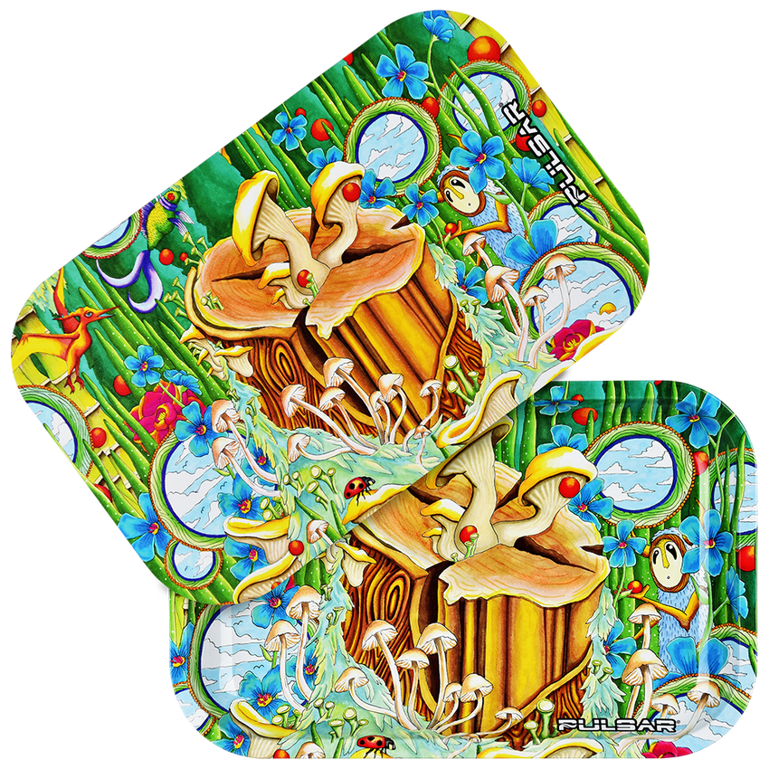 Photograph of product: Pulsar Metal Rolling Tray & Lid | Where Love Is Alive | 11"x7"