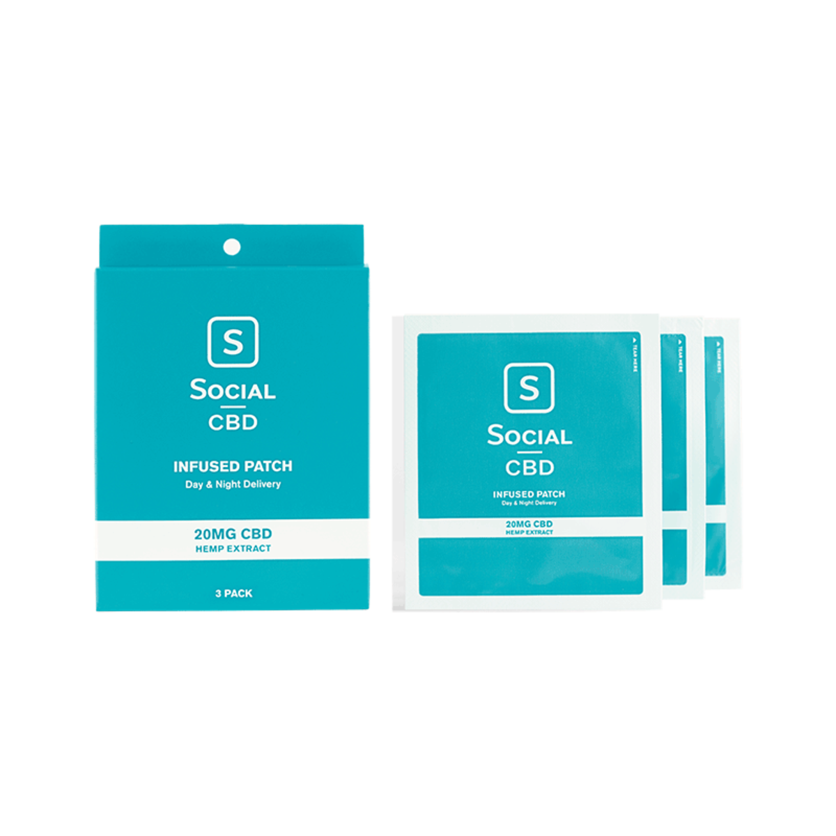 Photograph of product: CBD Infused Patch - Social - 3-Pack 300mg CBD (3x100mg)