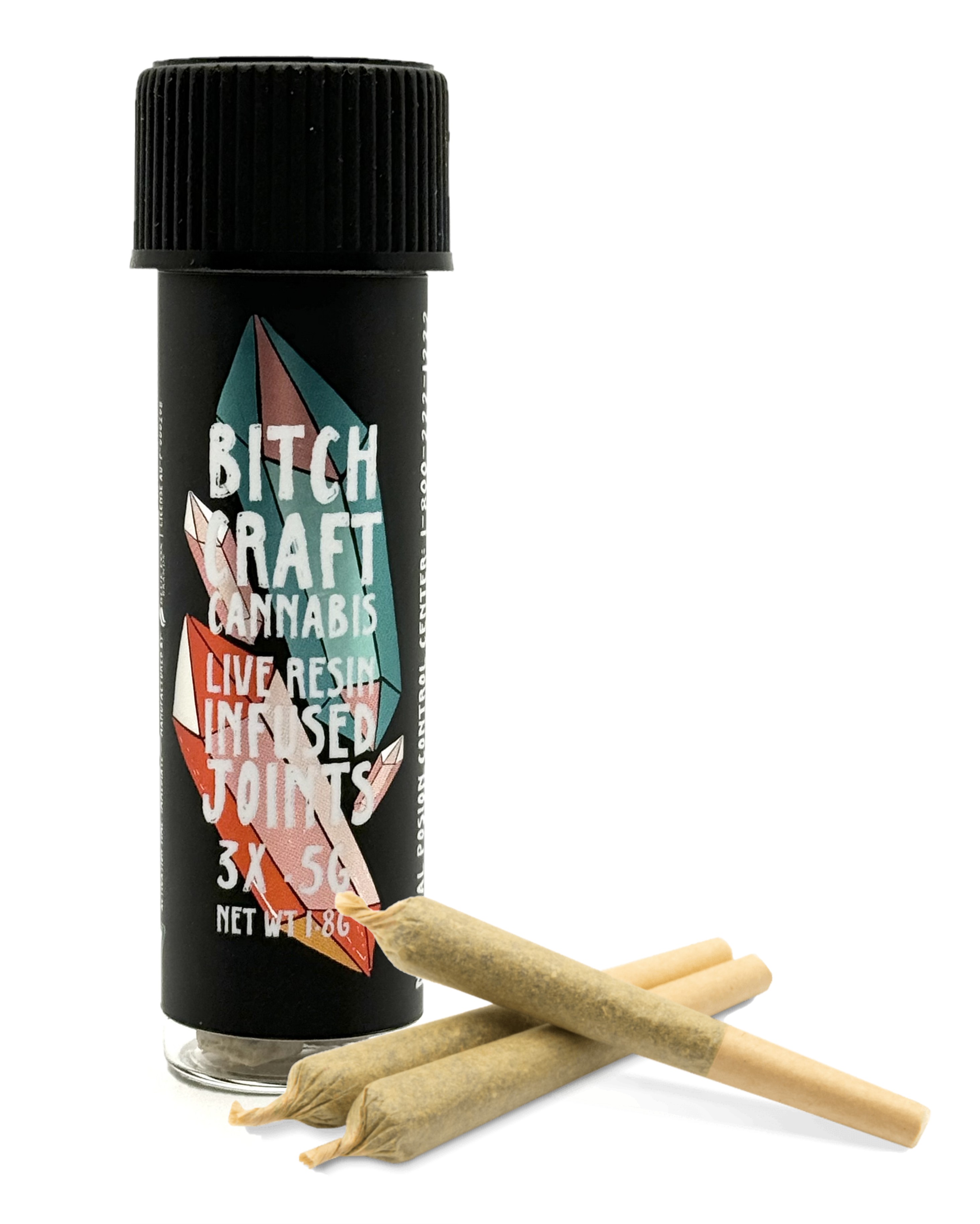 Photograph of Product: Bitch Craft The Empress 3pk Live Resin Infused Prerolls Rec