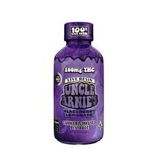 Photograph of product: Uncle Arnies - 100mg Live Resin Beverage (Blackberry Lemonade) - 