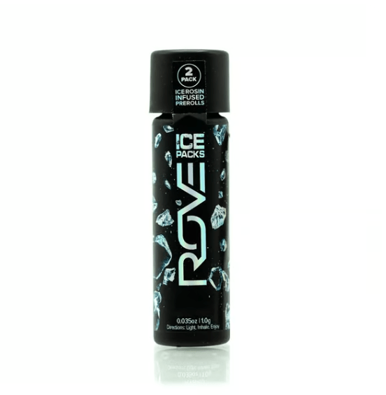 Photograph of product: Rove Permanent Marker (H) Ice Packs Live Rosin Infused Pre-Rolls .5g 2pk