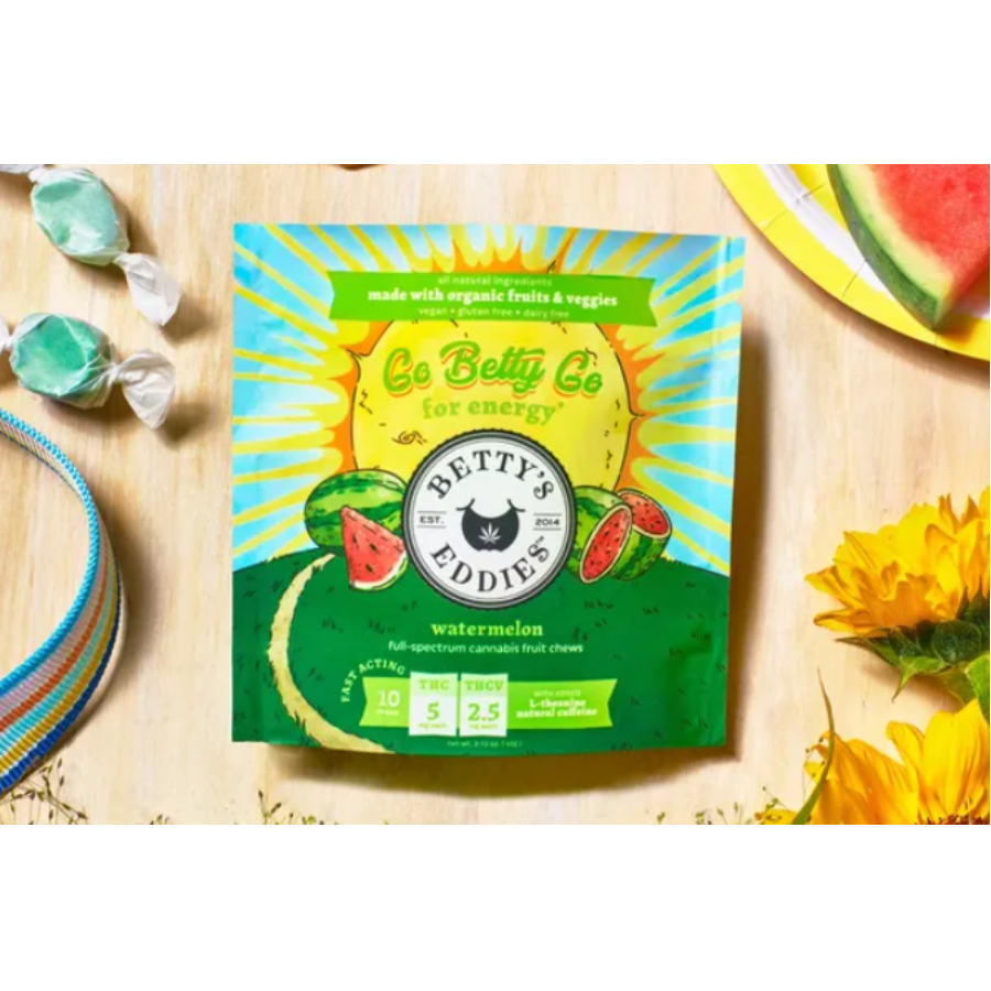 Photograph of product: Watermelon | Fruit Chew | 10pk | 50mg | Betty's Eddies